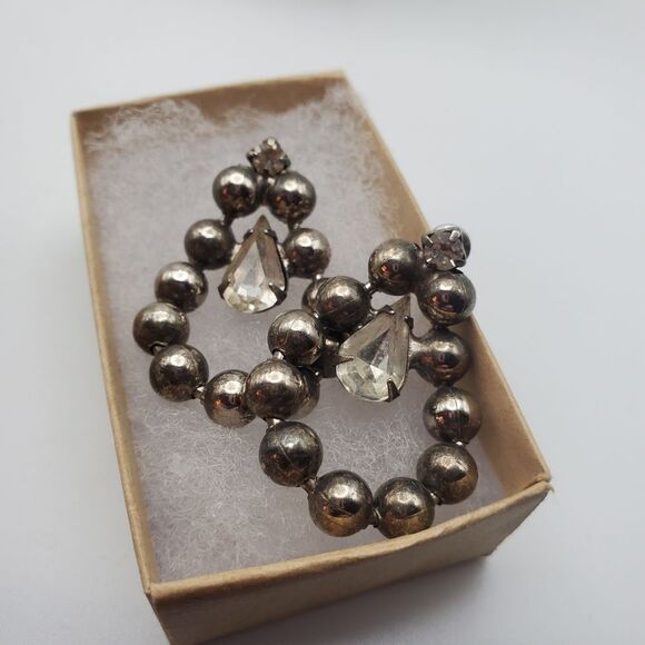 Georgian doorknocker crystal earrings - Picture 1 of 4